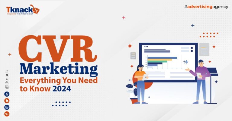 CVR Marketing: Everything You Need to Know 2024' in bold letters against a clean background, emphasizing comprehensive knowledge on Conversion Rate (CVR) marketing strategies for the year 2024.